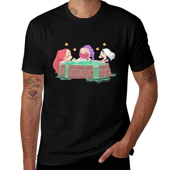 Kpop Demon Hunters Mira Rumi  Zoey Relaxing in Hot Tub Premium  Lightweight T-Shirt