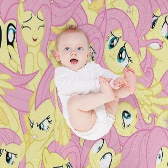 Fluttershy Mess Travel-friendly Throw Blanket