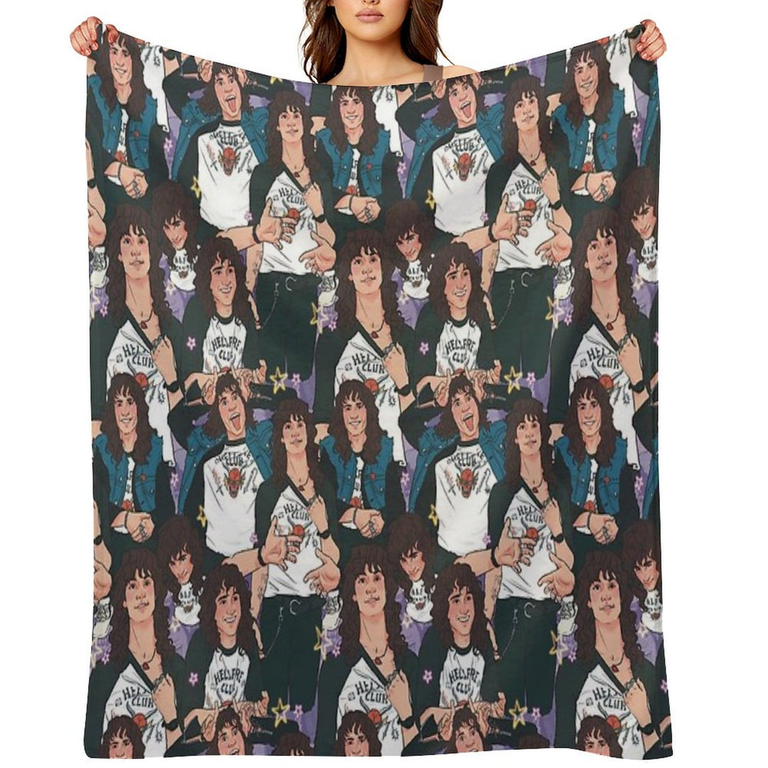 Eddie Munson - AOP Sustainable Throw Blanket