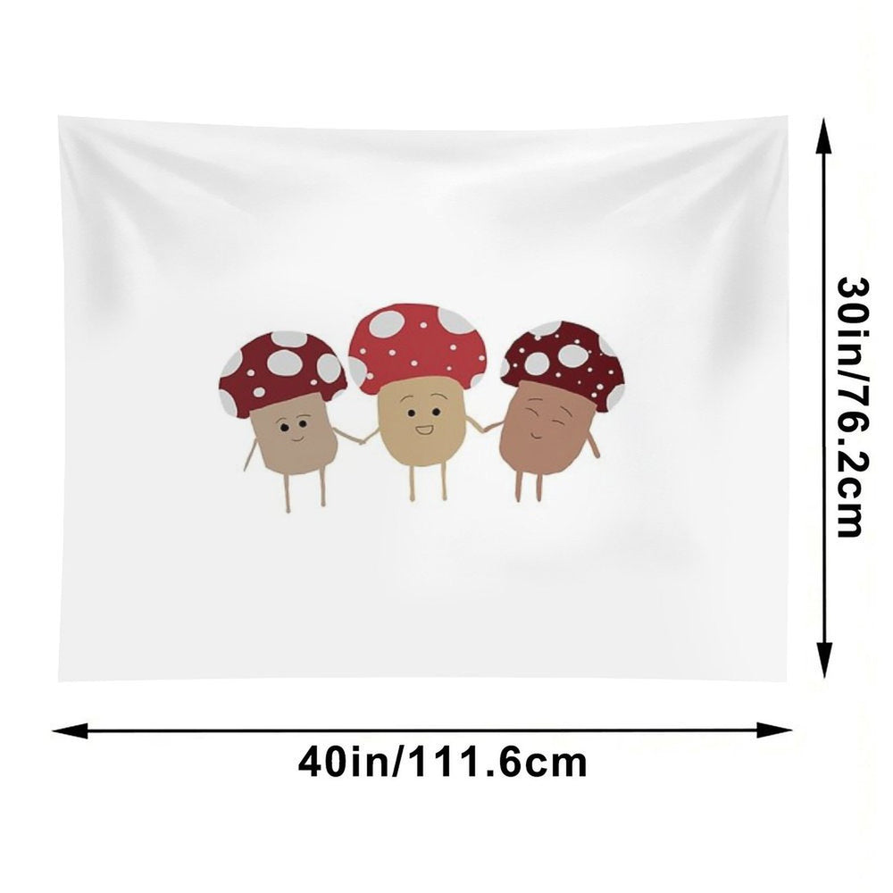 Happy Mushroom Trio Tapestry