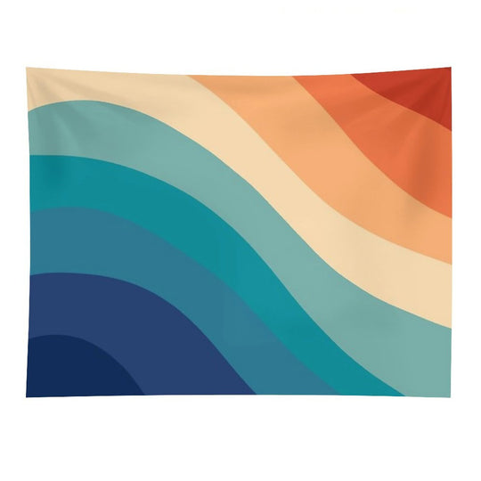 Retro Summer Wave #1 #minimal #decor #art Tapestry