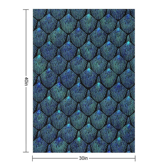 Peacock Multi-functional Throw Blanket