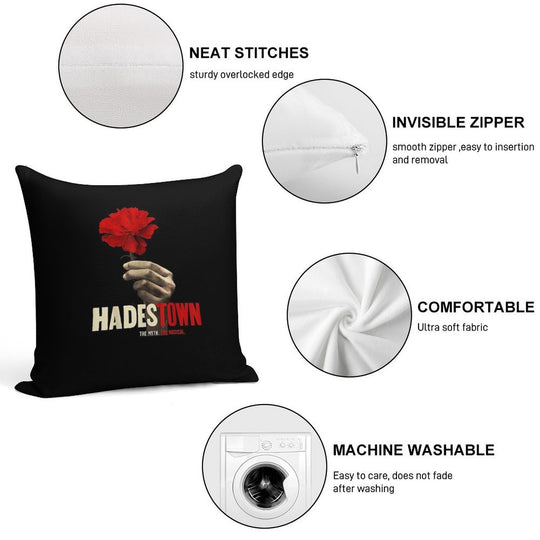 Hadestown - Hadestown Flower - Hadestown The Musical Classic T-Shirt Soft Short Plush Fabric Throw Pillow