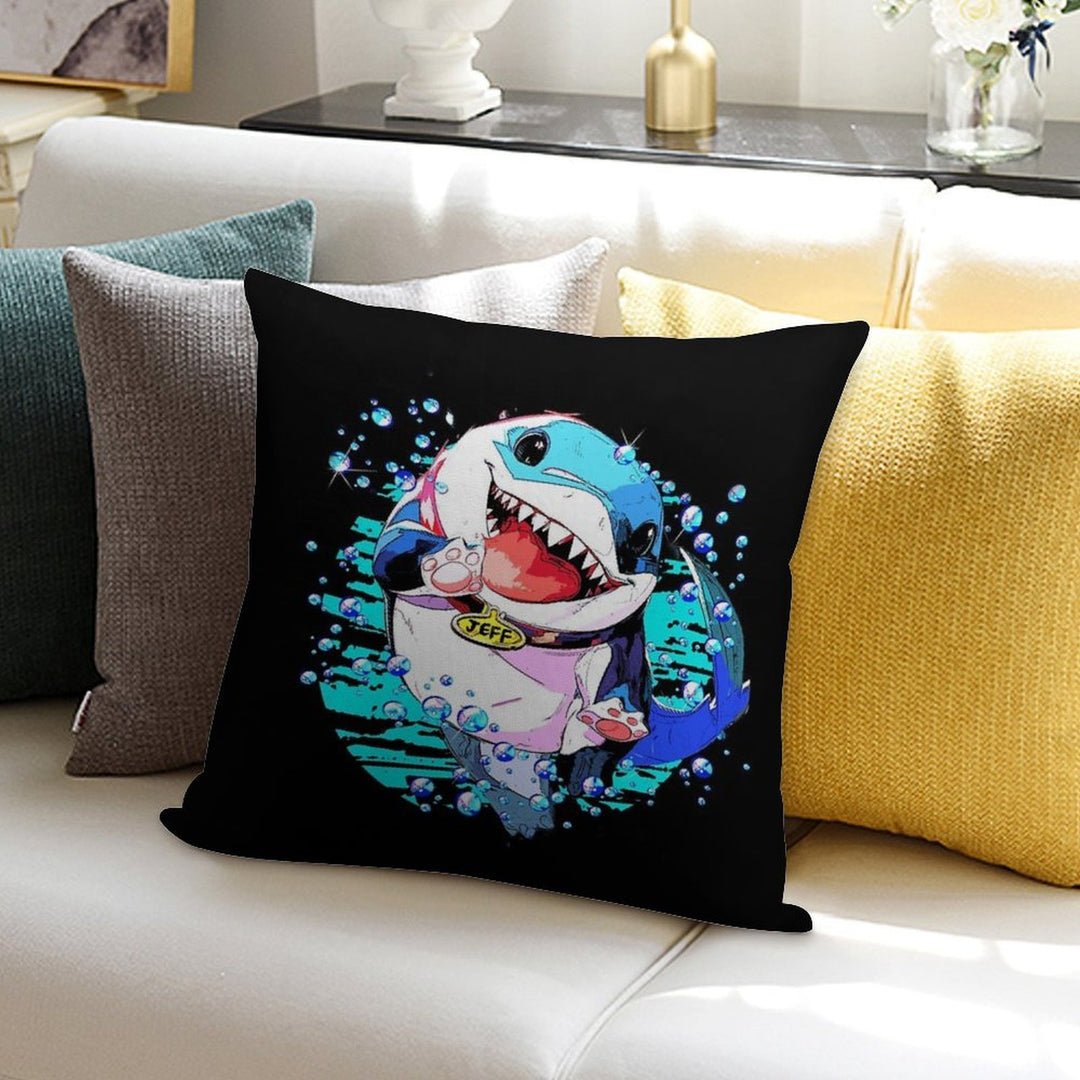 Jeff The Land Shark Soft Home Decor Throw Pillow