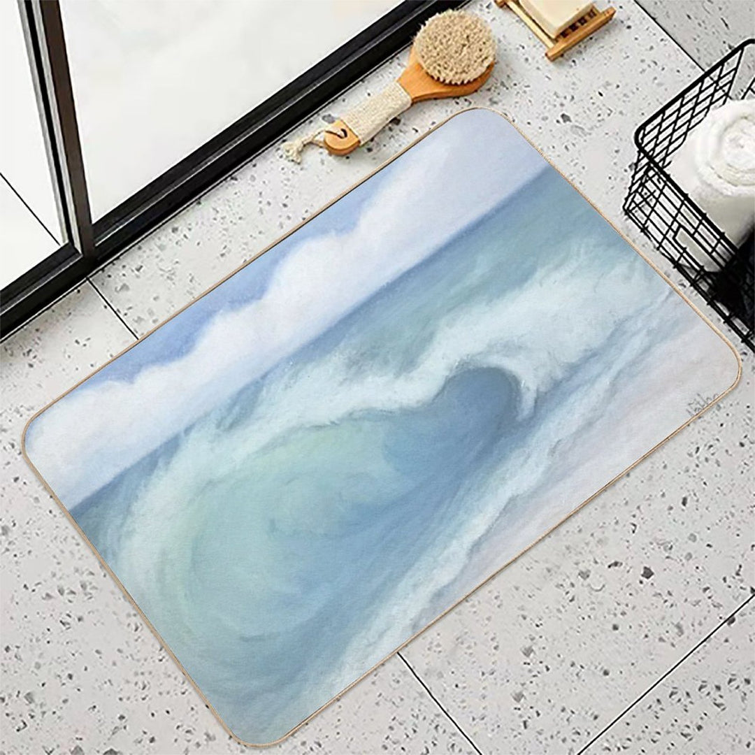 Sea Waves  Beach Decor  Odorless Bath Mat