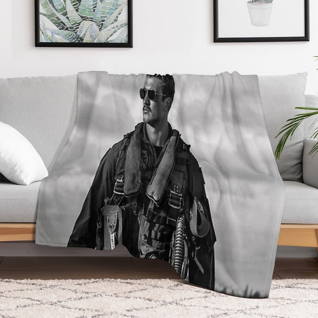 Miles B&W Easy Care Throw Blanket