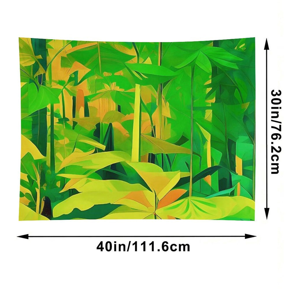 Lush Tropical Foliage Tapestry
