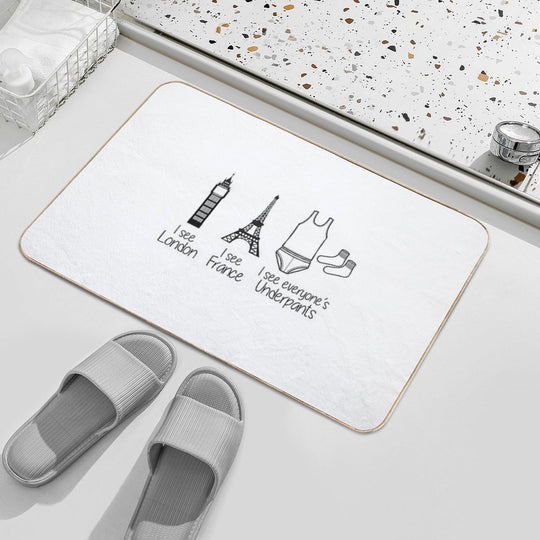 I See London, I See France, I See Everyone's Underpants  Versatile Bath Mat