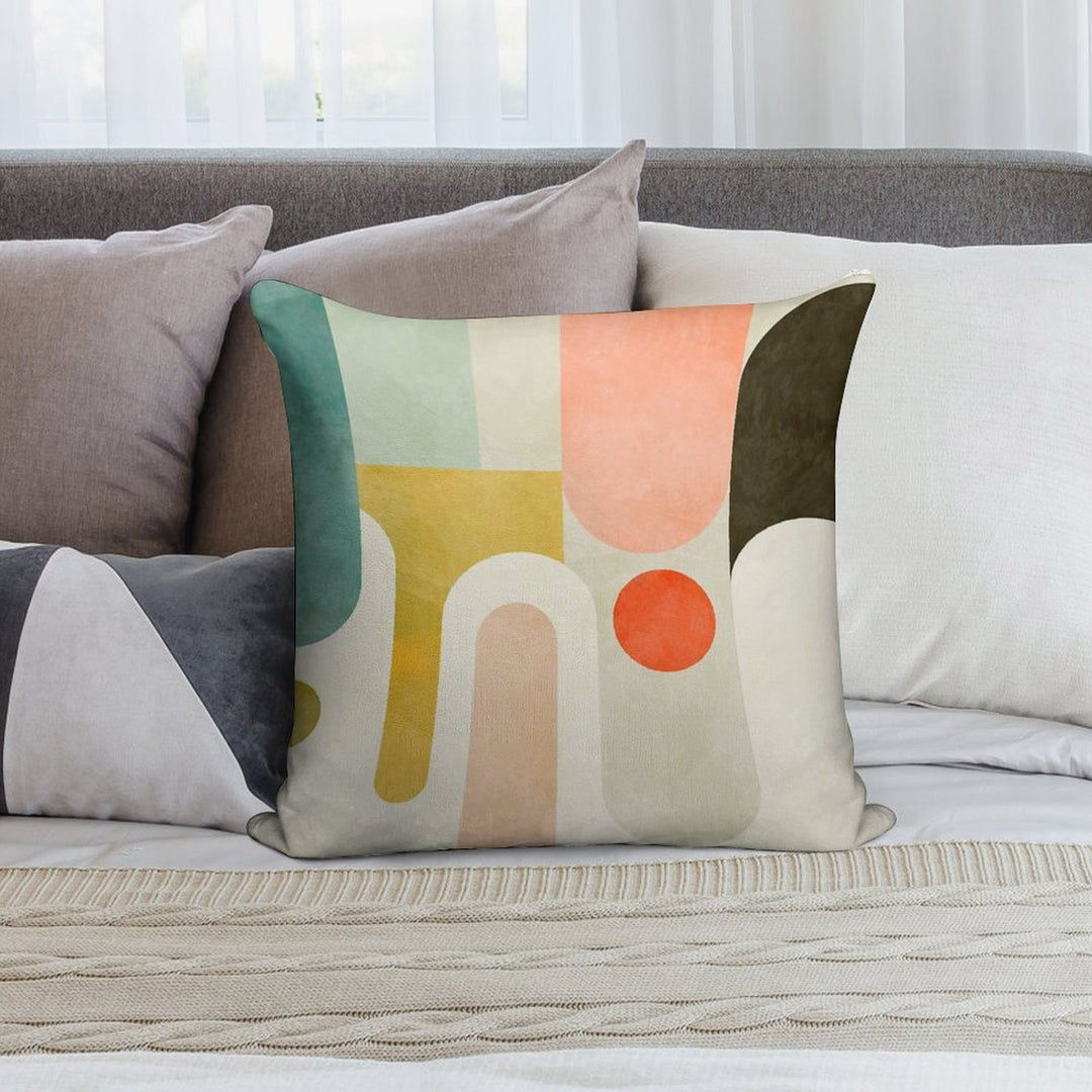 Geometry Shapes Abstract 9 Soft Bedroom Essential Throw Pillow