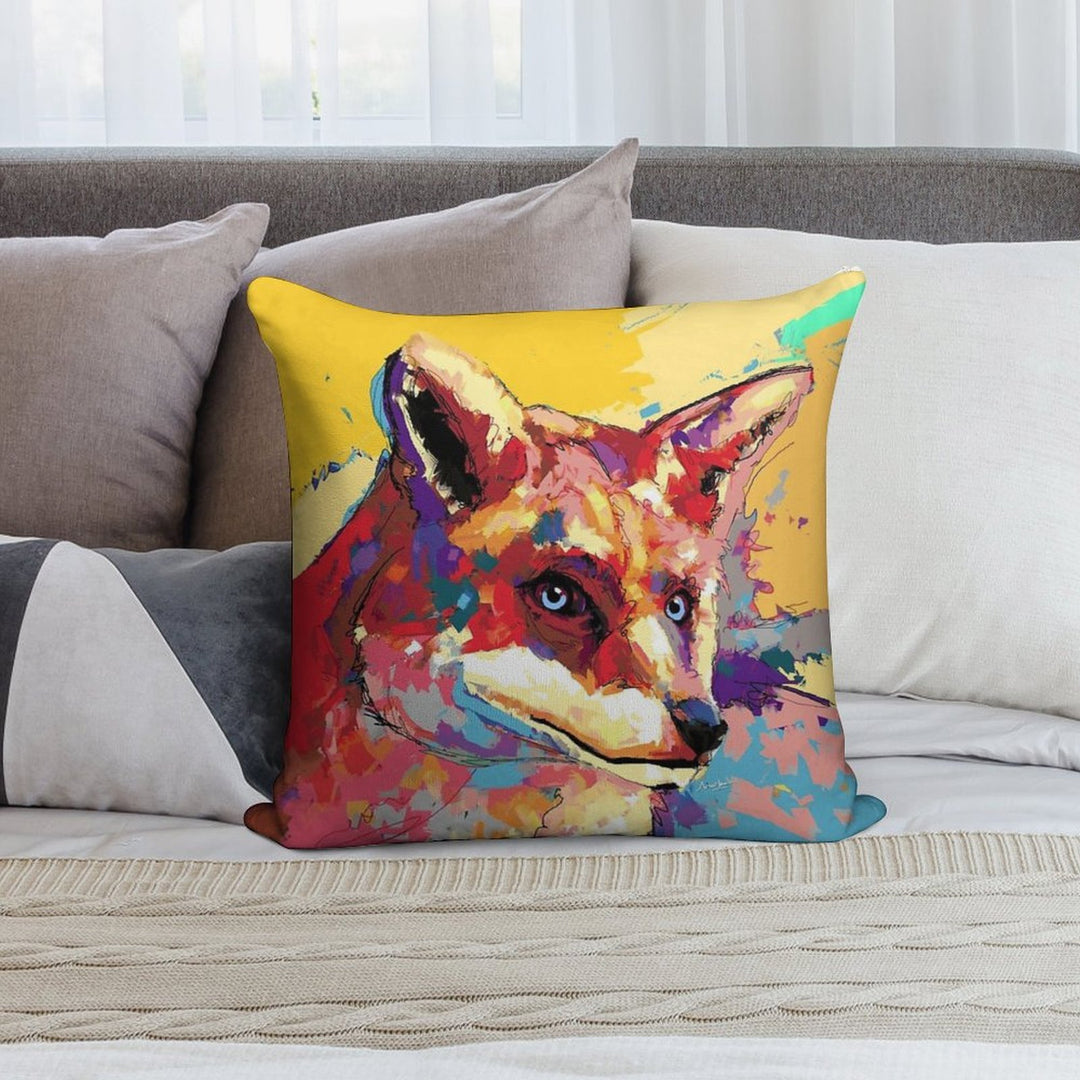 Fox Soft Decorative Cover Throw Pillow