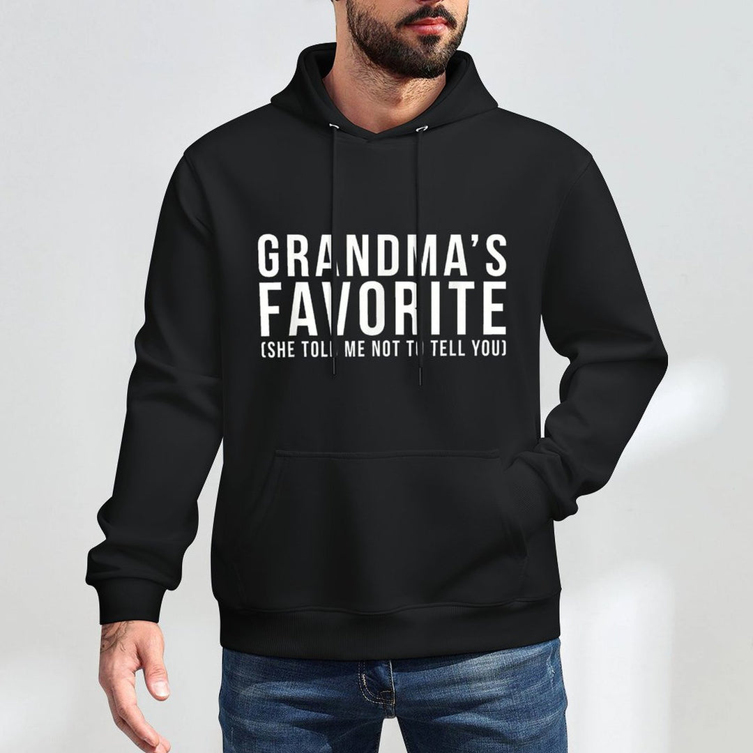 Grandmas Favorite T, Grandson Or Granddaughter Kangaroo Pocket Hoodie