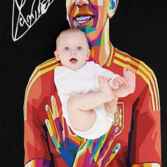 Lamine Yamal Wpap Pop Art Eco-conscious Throw Blanket