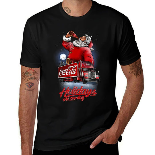 Coca Cola Santa And Truck Holidays Are Coming  Quick-drying T-Shirt