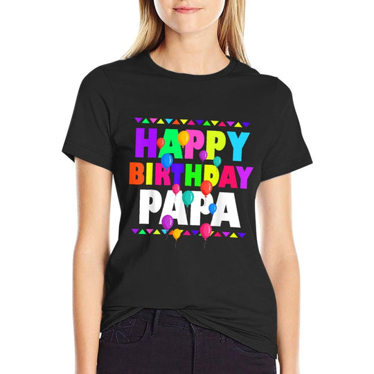 Happy Birthday Papa Cute Toddler Matching Family B-Day Party  Heathered Texture T-Shirt