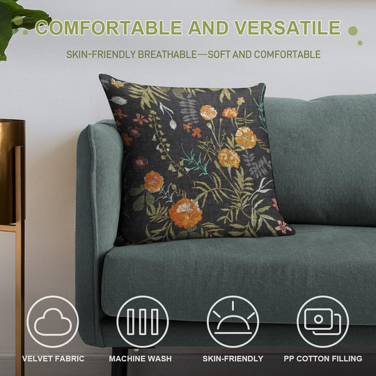 Marigold Love Soft Durable Construction Throw Pillow